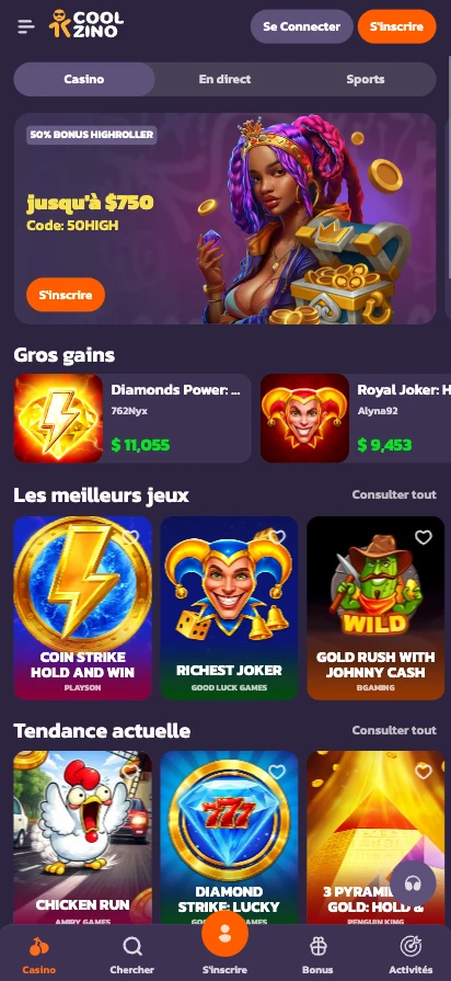 Coolzino Casino App France : télécharger, installer et jouer sur mobile visual