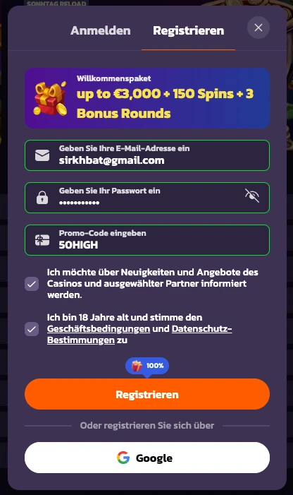 Coolzino Casino Registrierung in Deutschland visual